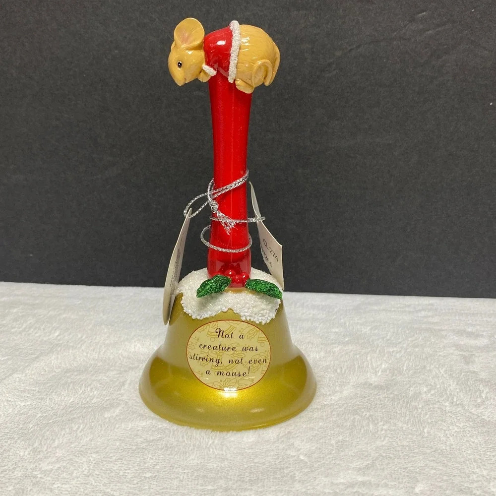 Christmas‎ Bell Ornament Red Handle Mouse 